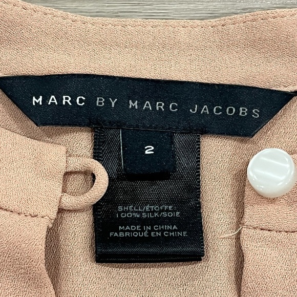 MARC By MARC JACOBS Mimi Old Rose Belted Silk Crepe Dress Size 2 - Picture 8 of 11